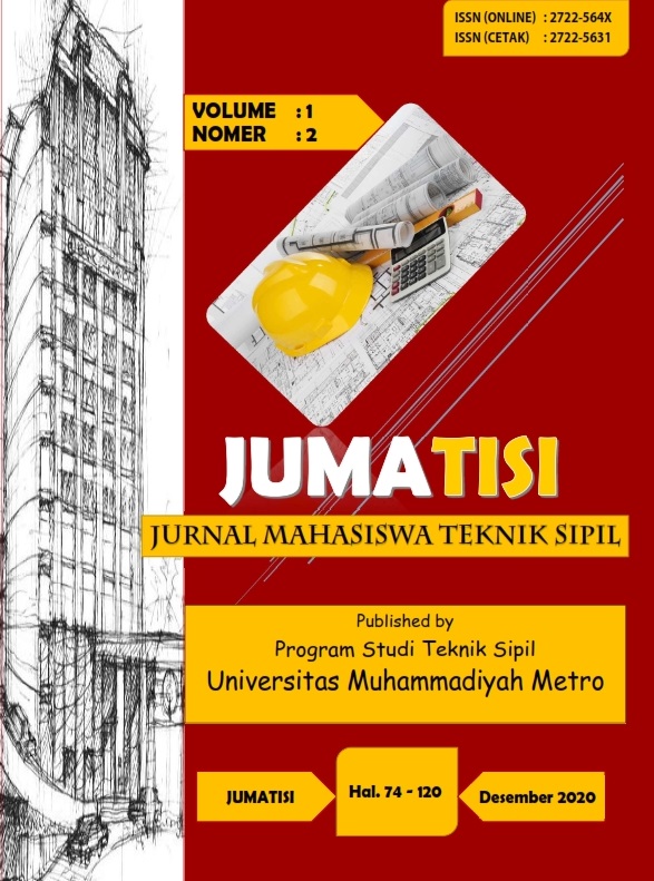  JUMATISI: Jurnal Mahasiswa Teknik Sipil